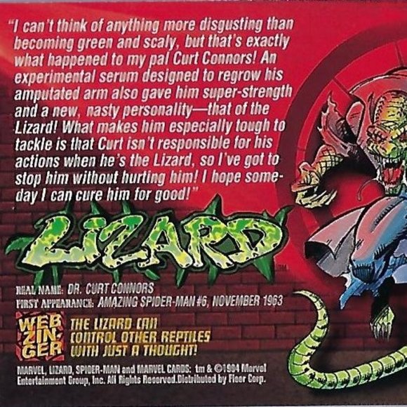 1994 Fleer - The Amazing Spider-Man - Spider-Powers - Spider Enemies - Picture 3 of 5